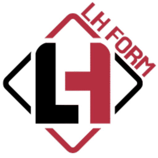 dark purple modern letter lh logo